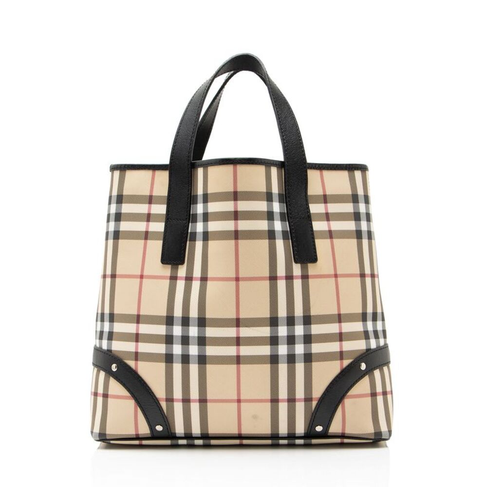 Burberry Vintage Nova Check Studded Medium Tote
